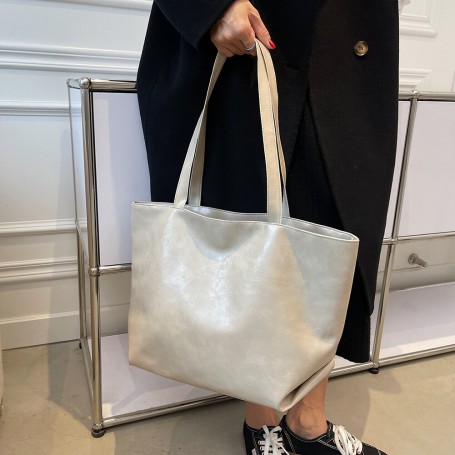 Women Vintage Tote Shoulder Bag Female PU Leather Casual Large Capacity Bags