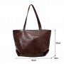 Women Vintage Tote Shoulder Bag Female PU Leather Casual Large Capacity Bags