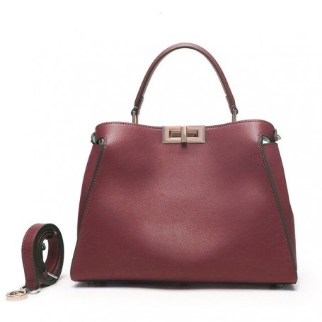 Luxury Women Tote Handbags 100% Genuine Leather Designer Solid Color Shoulder Bag with Strap