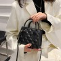 Women Crossbody Bags PU Leather Solid Color Ladies Lattice Embossing Handbags
