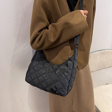 Nylon Women Shoulder Bag Space Padded Down Cotton Crossbody Bag