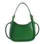 Ladies Designer Zipper Handbag Party Solid Color Crescent Shape Shoulder Bag