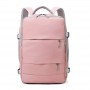 Pink Women Travel Backpack Water Repellent Anti-Theft Stylish Casual Luggage Strap & USB Charging Port
