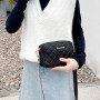 Small PU Leather Fashion CrossBody Bags Zipper Thread Shoulder Bags for Women