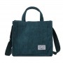 Corduroy Zipper Casual Tote Shoulder Bag Small Cotton Canvas Handbag