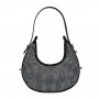 Women Handbag Luxury Diamond Rhinestones Crescent Shoulder Bag