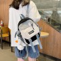 Cartoon Printing Women Backpack Preppy with Pendant Casual Girls Travel Large Capacity