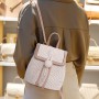 Woven Backpack Straw Women Shoulder Messenger Bag Elegant Ladies