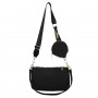 2 in 1 Shoulder Handbags Solid Color Fashion Niche Satchels Bags with Small Coin Purse PU Leather