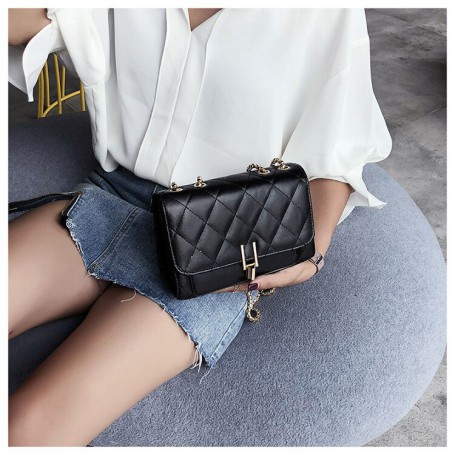 WOMEN'S  New Style Rhombus Spiraea Shoulder Bag Fashion Casual Chain Trend