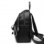 Vintage PU Leather Travel Women Backpack Large Capacity Zipper Rucksack