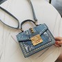 Serpentine Shoulder Bag Women PU Leather Crossbody Bag Luxury Chains Messenger Bag