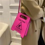 Creative Caution Letters Sign Handbag Cute Fluorescence Color Shoulder Bags For Women Clutches