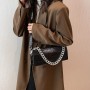 Stone Pattern Shoulder Bag Fashion Large Chain Handbag Nightclub Banquet Ladies Bag