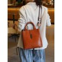 Genuine Leather Bags For female Retro Bucket Tote Handbag Alligator Shoulder Bag