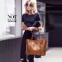 Oil Wax Leather Tote Crossbody Bag Women Luxury Handbag
