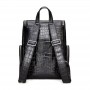 Real Crocodile Genuine Leather Backpack Men Black Luxurious Male Bag 20-35L Zipper Travel Backpack