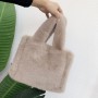 New Women's Bag Fashion Tote Bag High Imitation Fur Plush One Shoulder Carry Casual Large Capacity Bag