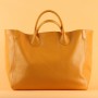 Ladies Handbag Luxury Leather Shoulder Bag and Purse Yellow Large Capacity Travel Tote Bag