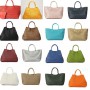 Candy color woven tote women's bag large capacity handbag