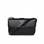 Genuine Wax Oil Skin Cowhide Leather Saddle Bag Women Luxury Chestbag Fashion Black Shoulder Bag