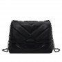 Famous Brand Luxury Handbags Female Shoulder Crossbody Chain Cute Leather Black Stylish Petty Square