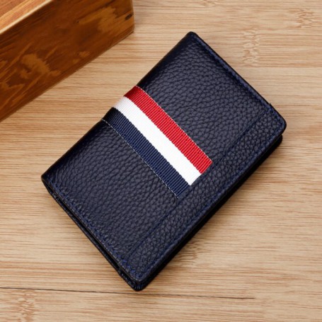 New Luxury Brand Concise Black Leather Fashion ID Credit Card Wallet High Quality Business Card Holder
