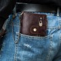 Genuine Leather Men Wallet Vintage Purse Coin Pouch Multi-functional Card Pocket