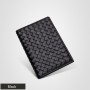 High Quality Men Sheepskin Genuine Leather ID Card Passport Cover Purse Woven Multi-Function Card Holder Wallet