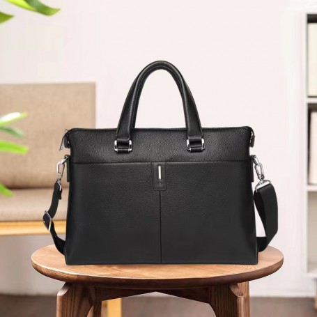 Leather Men's briefcase leather one shoulder leisure business computer bag large capacity handbag business brand