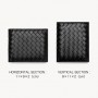 Luxury Brand Men's Short Genuine Leather Wallet Fashion Simple Top Sheepskin Woven High-Grade Long Business