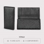 Luxury Brand Men's Short Genuine Leather Wallet Fashion Simple Top Sheepskin Woven High-Grade Long Business