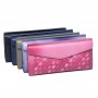 New Ladies Long Woven Wallet Luxury Fashion Buckle Multifunctional Card Holder Sheepskin Leather Ladies Coin Purse