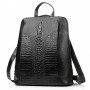100% High Quality Genuine Leather Knapsack Ladies Crocodile Pattern Backpack Girl Travel Bags