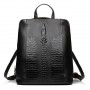 100% High Quality Genuine Leather Knapsack Ladies Crocodile Pattern Backpack Girl Travel Bags