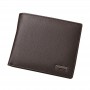 Men's Wallet Solid Slim Genuine Leather Bifold Short Credit Card Holders Coin Purses