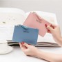 Women's Card Wallet Zipper Plaid Pattern