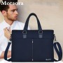 Men's Casual Business Briefcase Leather Hand and Shoulder Bag