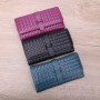 Women's Luxury Brand Wallet Long Woven Leather Sheepskin