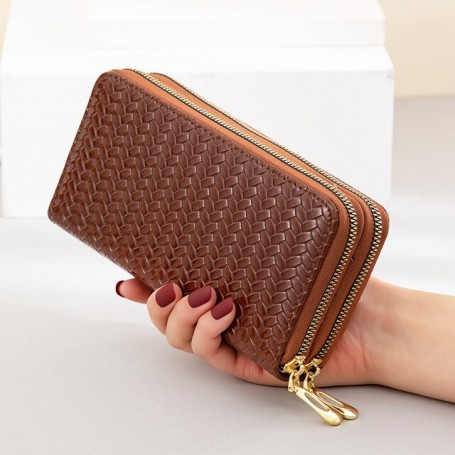 Women's Long Clutch Purse PU Leather Wallet