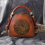 Luxury Handmade Embossed Handbags Ladies Genuine Leather Shell