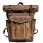 Men's Luxury Vintage Canvas Backpack Oil Wax Waterproof Bag