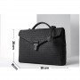 Men's Genuine Leather Hand-Woven Large Capacity Flip Briefcase Fashion
