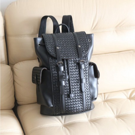 Men's Leather Backpack Bag Large Capacity Fashion