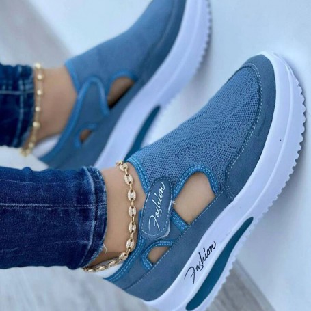Sneakers Women Tennis Shoes Casual Breathable Mesh Platform Hollow Out Shoes