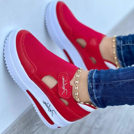 Sneakers Women Tennis Shoes Casual Breathable Mesh Platform Hollow Out Shoes