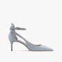 New Fashionable Women's Sandals Pointy Head Thin Heels Side Empty Straps Sexy Pumps Leather Shoes