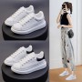 Trendy Breathable White Shoes Flats Women Casual Sport Shoes Sneakers