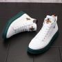 Sneakers Embroidered Bee High-top Shoes Lace-up Leather Ankle Boots Male Skateboard Shoes Basketball Sneakers