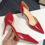 Elegant Pumps Stilettos High Heels Soft Leather Pointed Toe D'Orsay Female Lady Shoes O0015